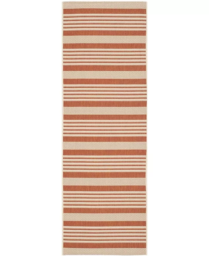 Safavieh Courtyard Terracotta and Beige 2'3