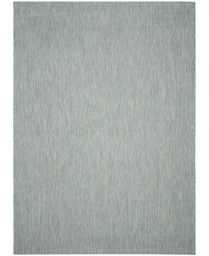 Safavieh Courtyard Aqua and Gray 9' x 12' Sisal Weave Outdoor Area Rug