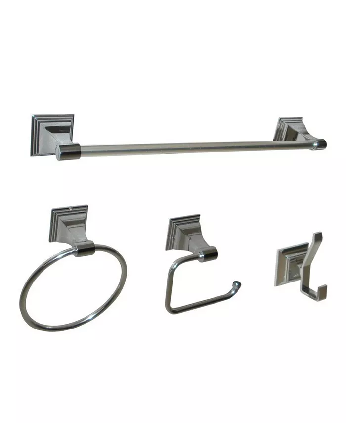 Arista Bath Products Arista Leonard 4-Pc. Set Satin Nickel Finish