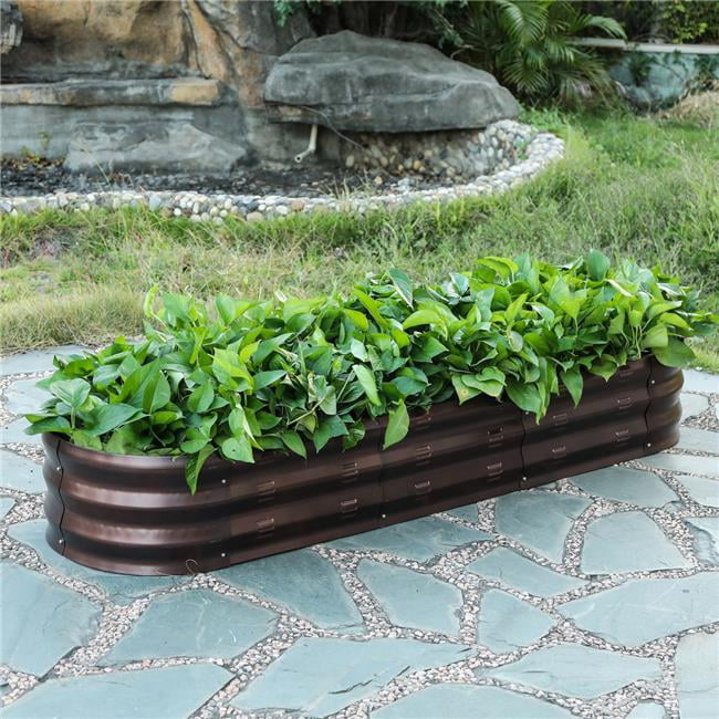Metal Oval Garden Bed