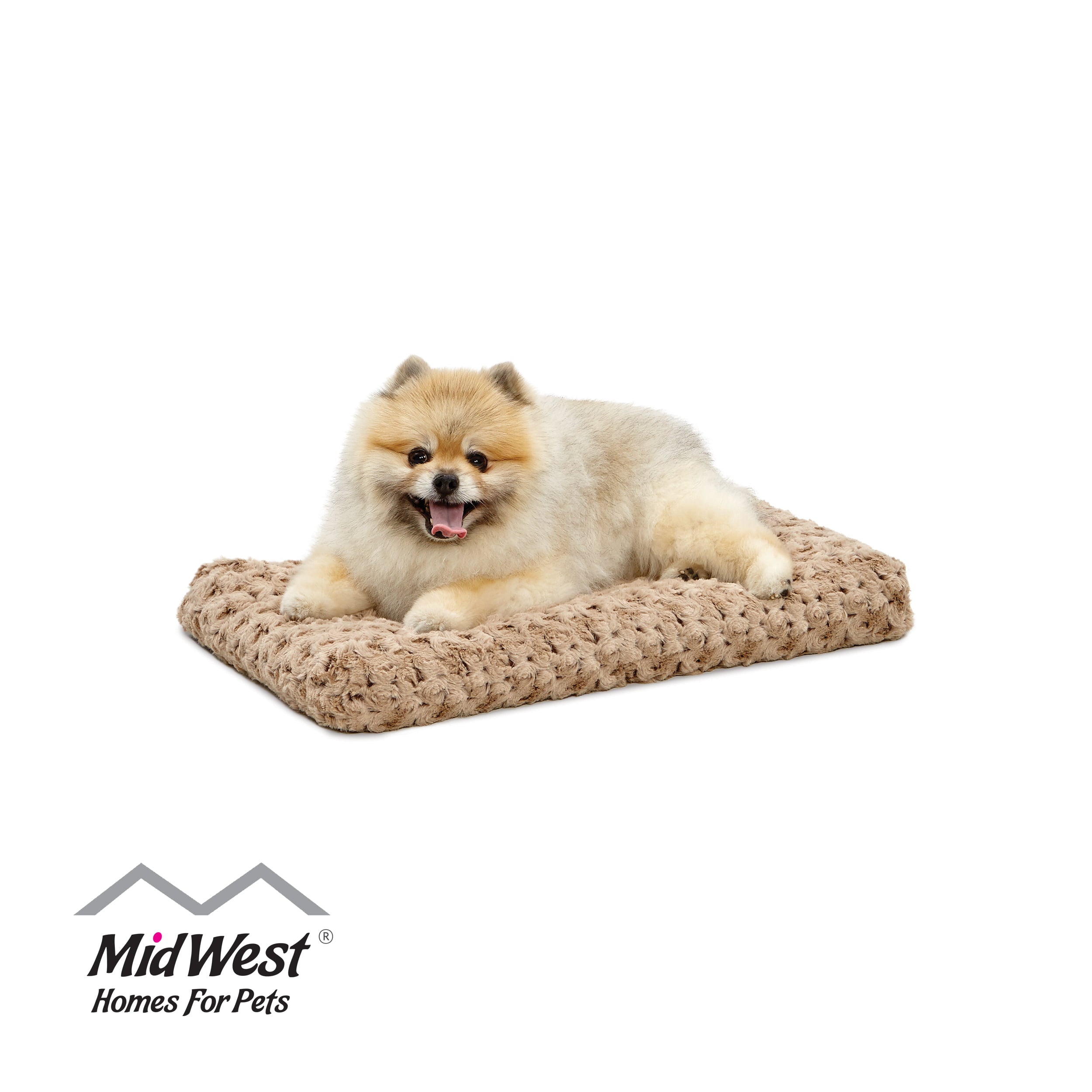 MidWest QuietTime Dog Bed and Crate Mat， Deluxe Ombre Swirl， 22
