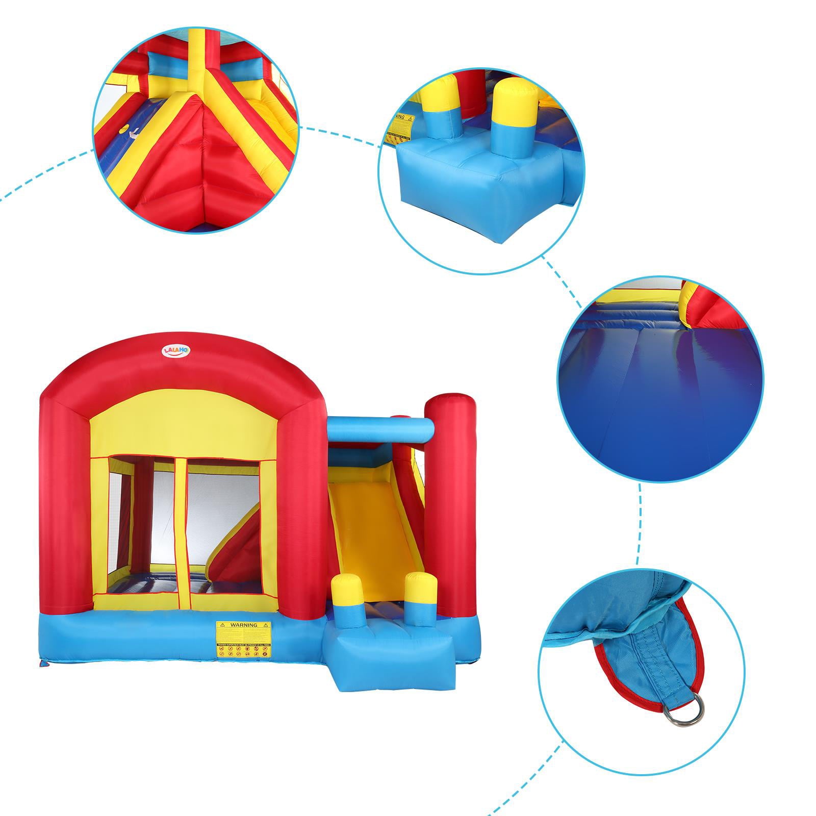 Zimtown Magic Bounce House Castle Inflatable Bouncer Child's Jumper Slide without Blower