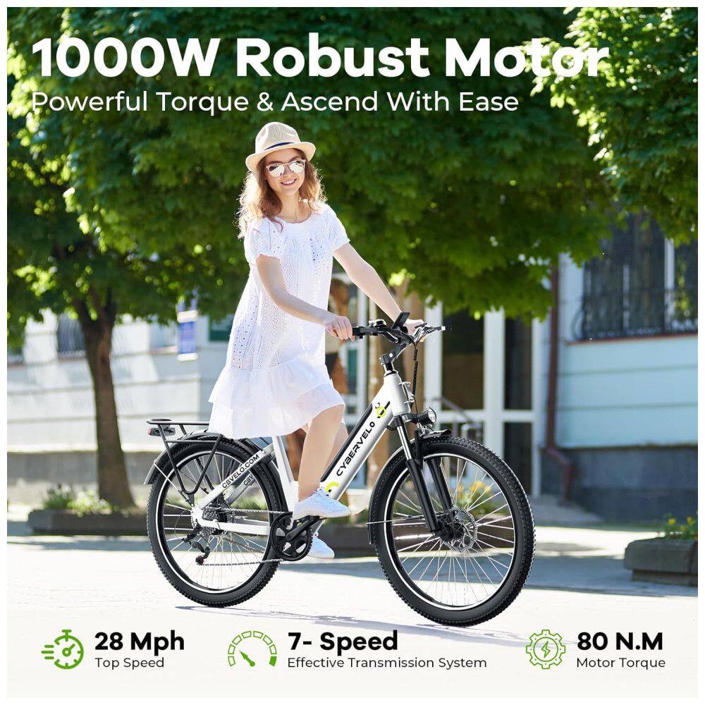 Bicicleta Elétrica Aoango EK2 Branco 26