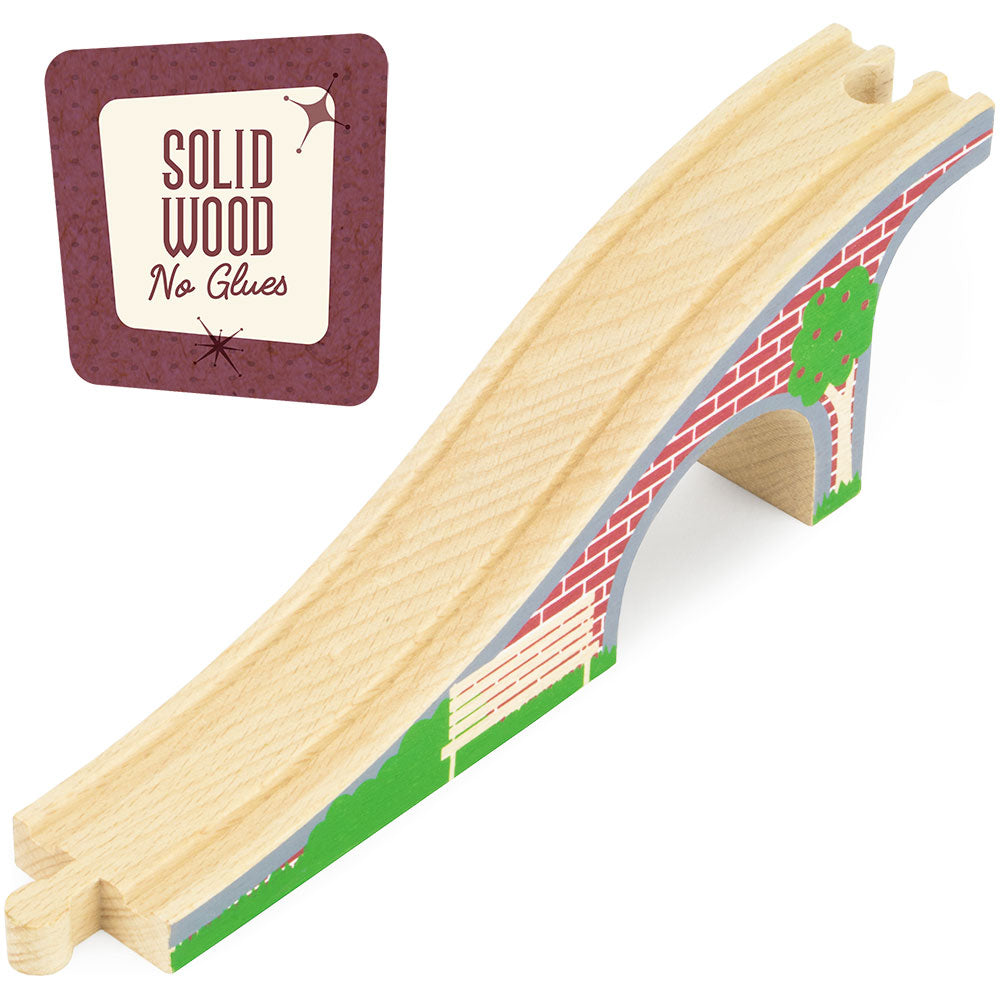 Conductor Carl Wooden Brick Bridge (2 Pack) Play Train Set