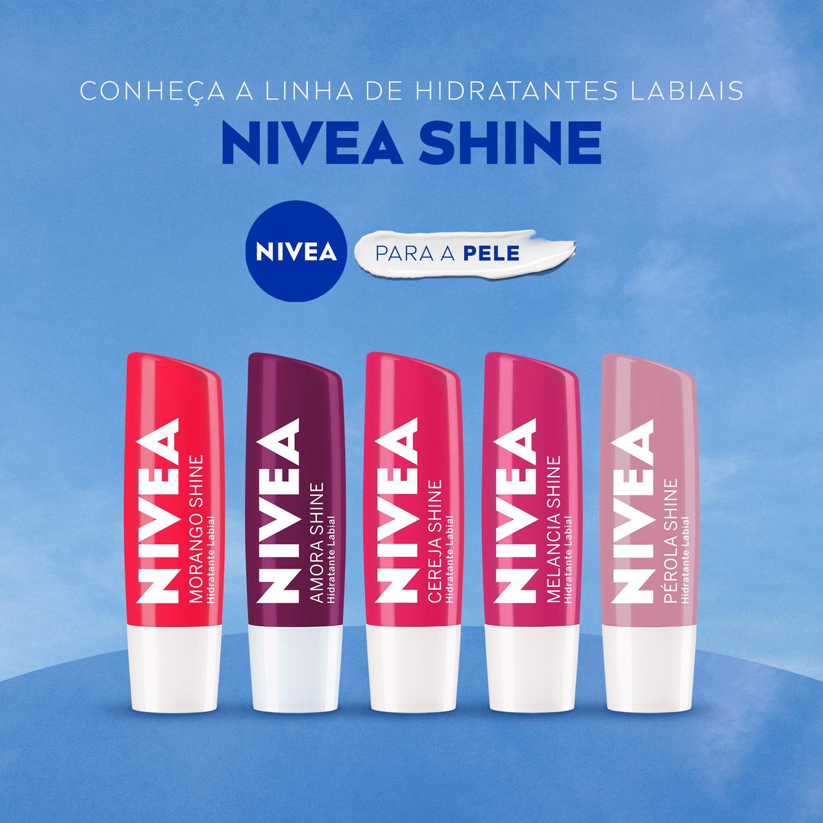 Hidratante Labial Morango Shine NIVEA 4,8 g