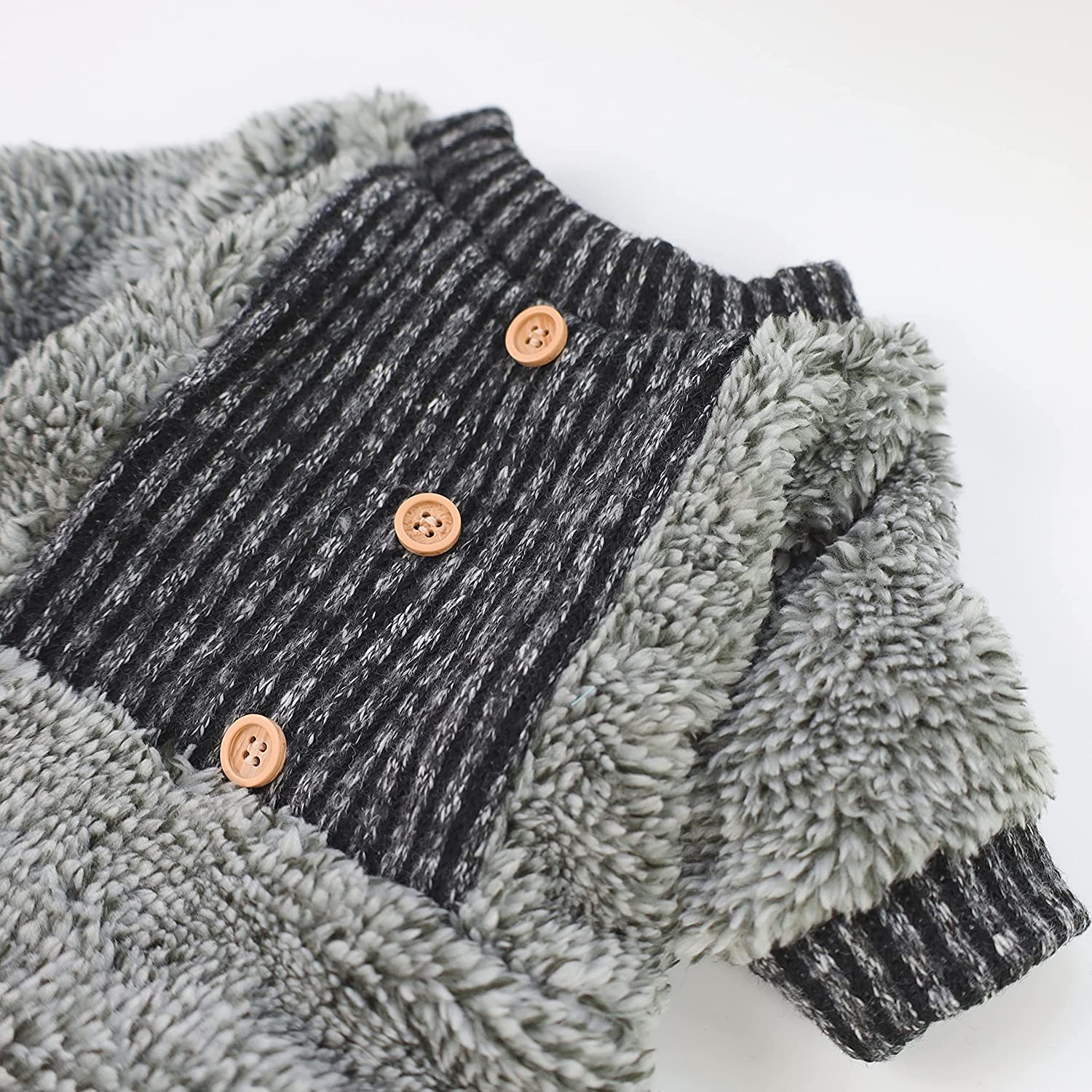 Fitwarm Fuzzy Fleece Thermal Pet Clothes for Dog Pajamas PJS Coat Sweater Jumpsuit XS