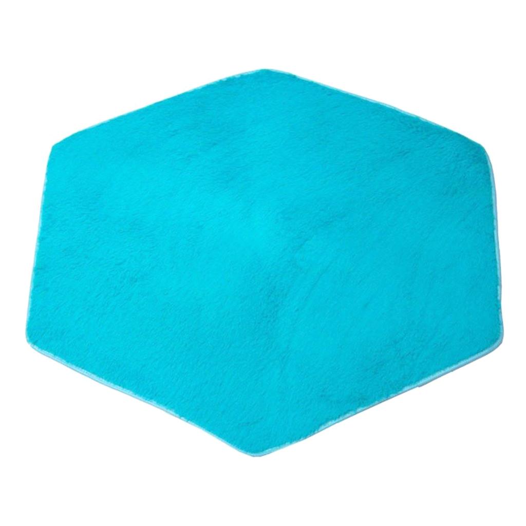 Blue Hexagonal Mat for Princess Castle Playhouse for Girls Children Play Tent Indoor and Outdoor Fun, Home Decor, 140 x 120cm