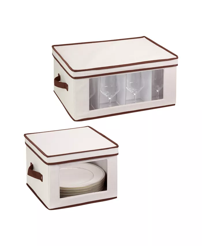 Honey Can Do 2-Pack Dishware or Closet Window Storage Boxes