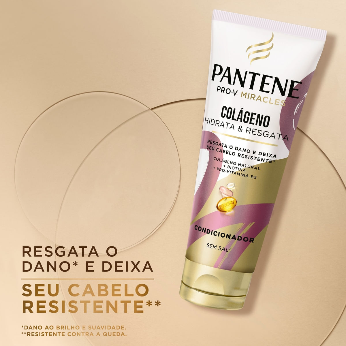 Kit Shampoo 300ml + Condicionador 150ml Pantene Pro-V Miracles Colageno Hidrata e Resgata