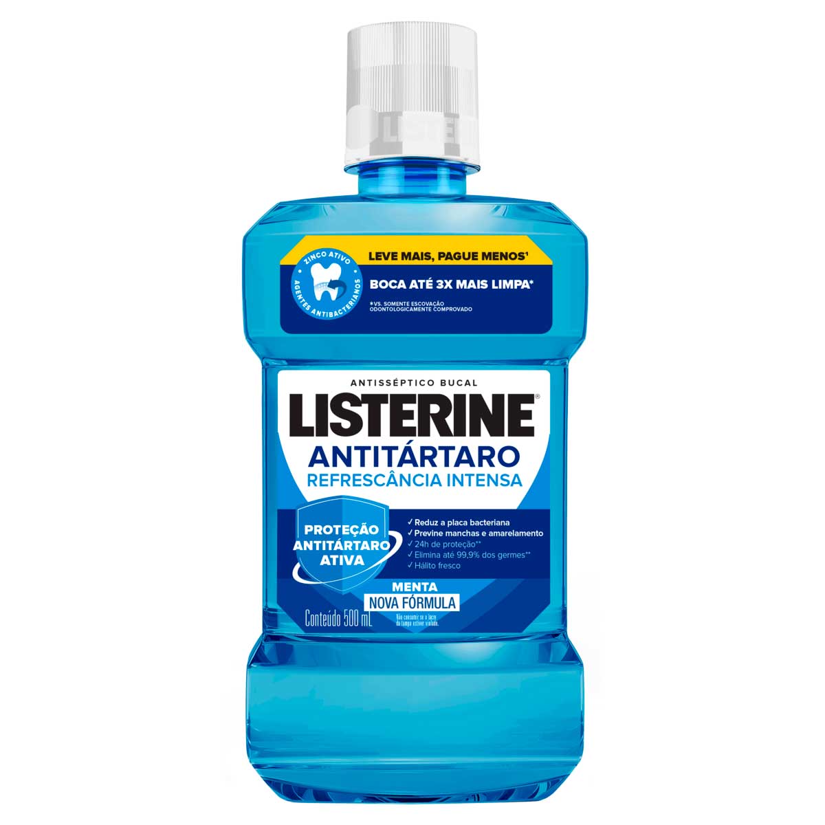 Enxaguante Bucal Menta Listerine Antitartaro 500ml Leve Mais Pague Menos