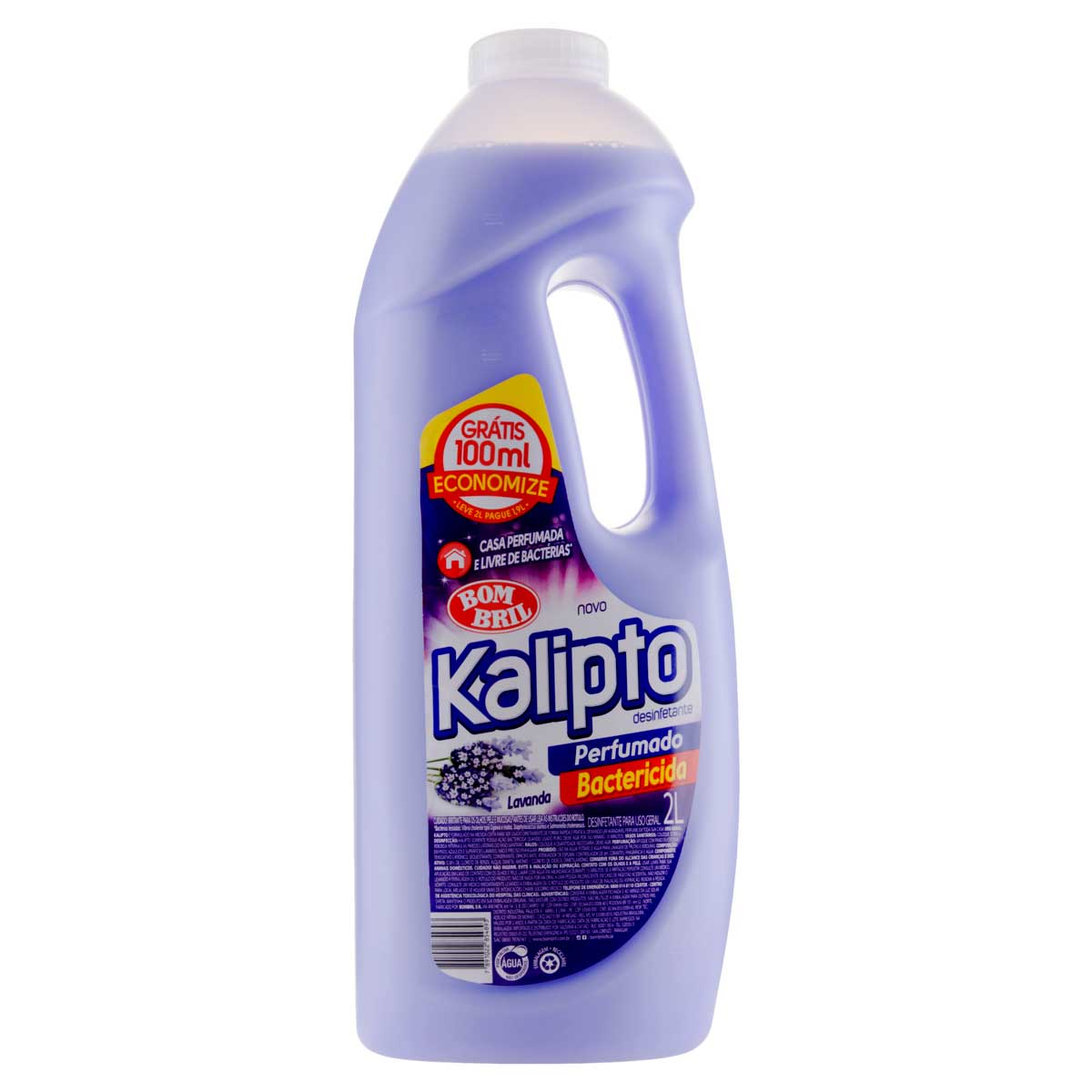 Desinfetante Perfumado Bactericida Lavanda Kalipto Leve 2L Pague 1,9L