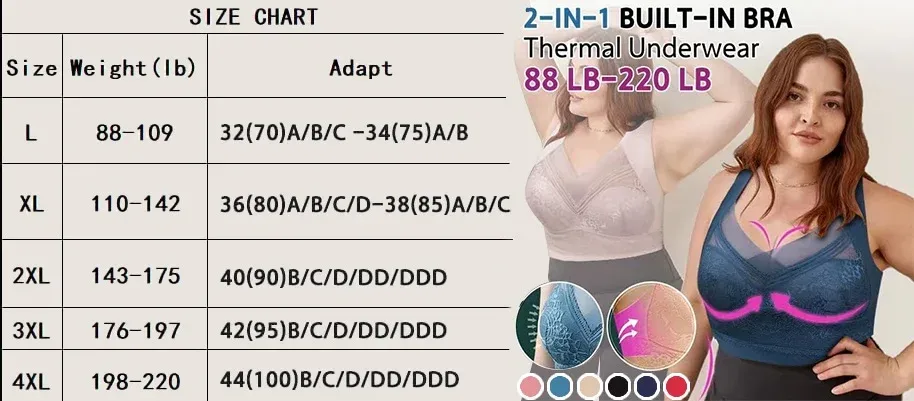 🎉Buy 1 Get 2 Free(Add 3 pcs to cart)⚡2-in-1 Built-in Bra Thermal