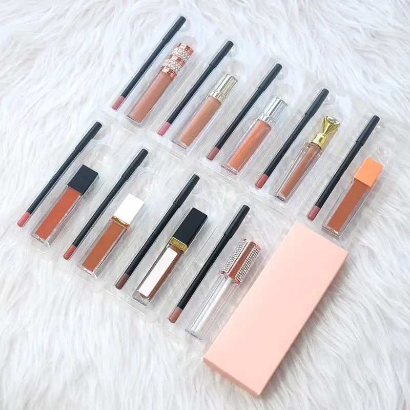 Custom Makeup Freely Combined Matte Liquid Lipstick Lipliner Set