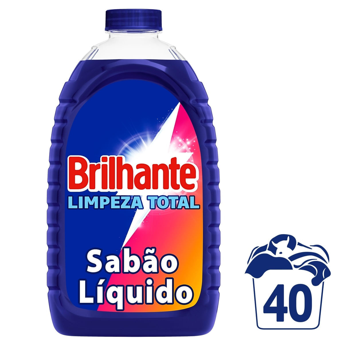 Lava Roupas Liquido Brilhante Limpeza Total 3L