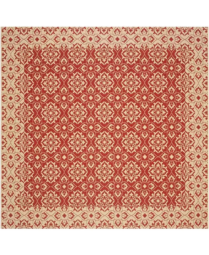 Safavieh Courtyard Red and Creme 7'10