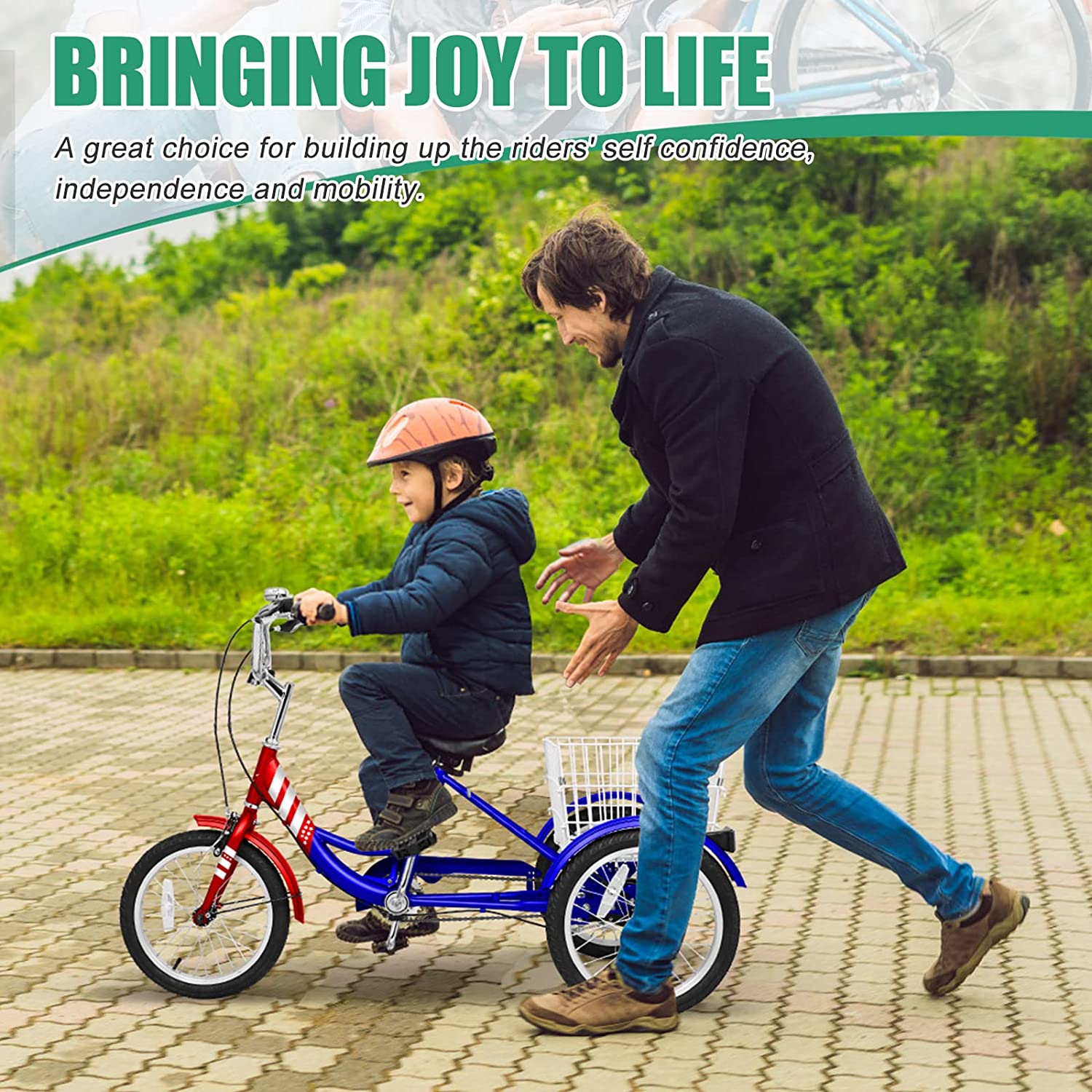 Lilypelle 16 inch Tricycle for Beginner Riders，Kids Tricycle 16