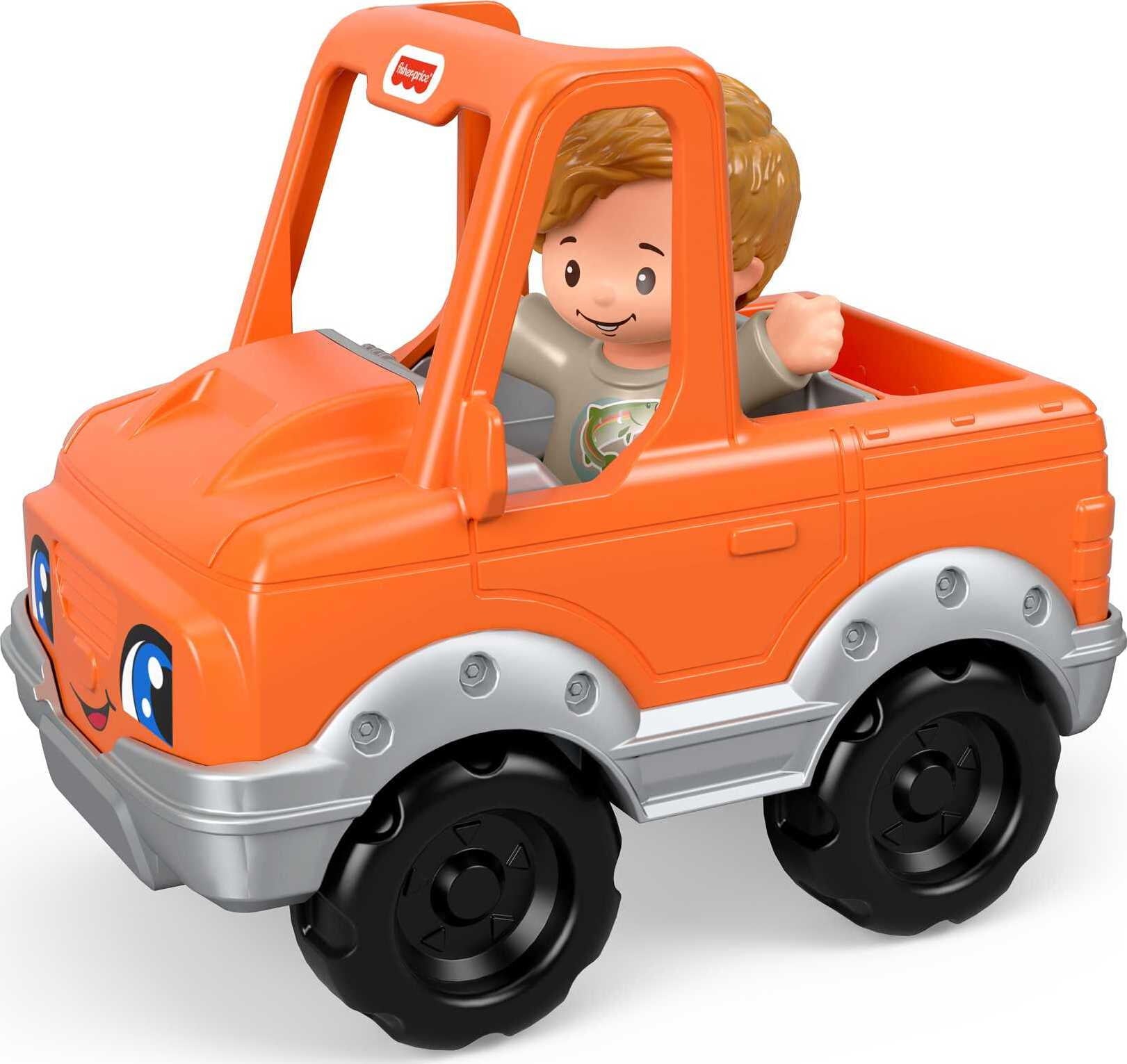 Fisher-Price Little People Help A Friend Pick Up Truck Toddler Toy Orange Vehicle and Figure