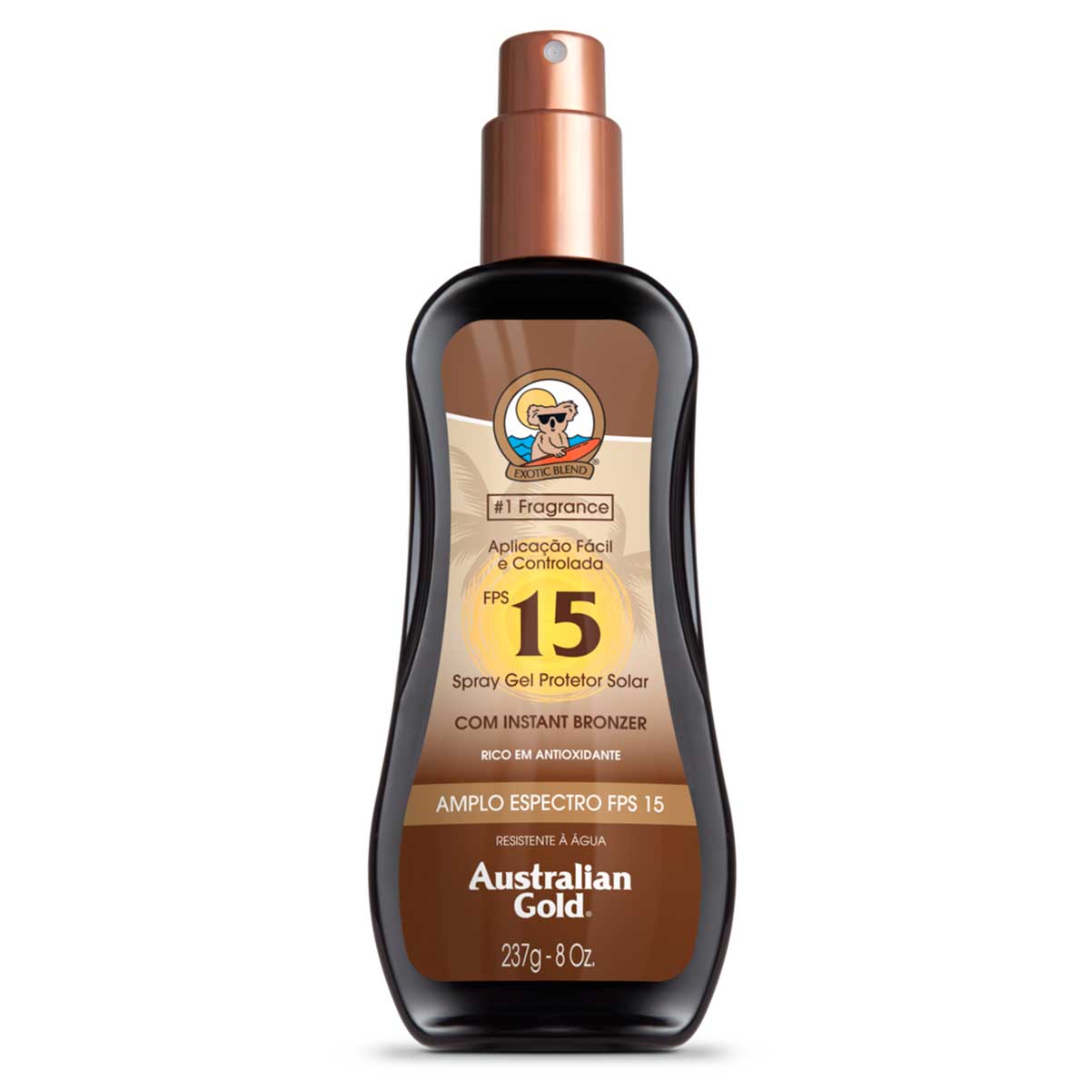 Protetor Solar Gel FPS 15 Australian Gold Exotic Blend 237g Spray