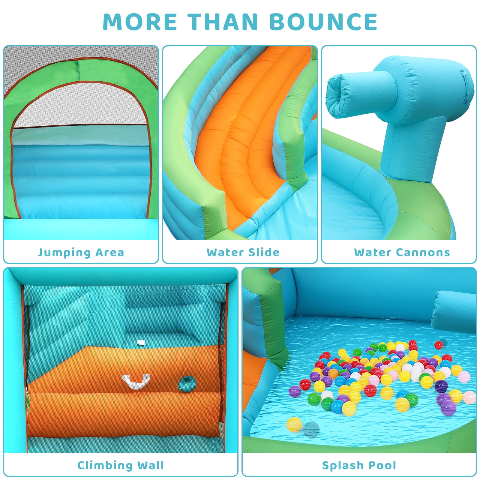 HEMBOR Kids Inflatable Bouncer Water Park Bounce House with Blower