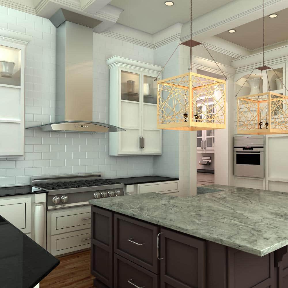 ZLINE Kitchen and Bath ZLINE 30  Convertible Vent Wall Mount Range Hood in Stainless Steel and Glass