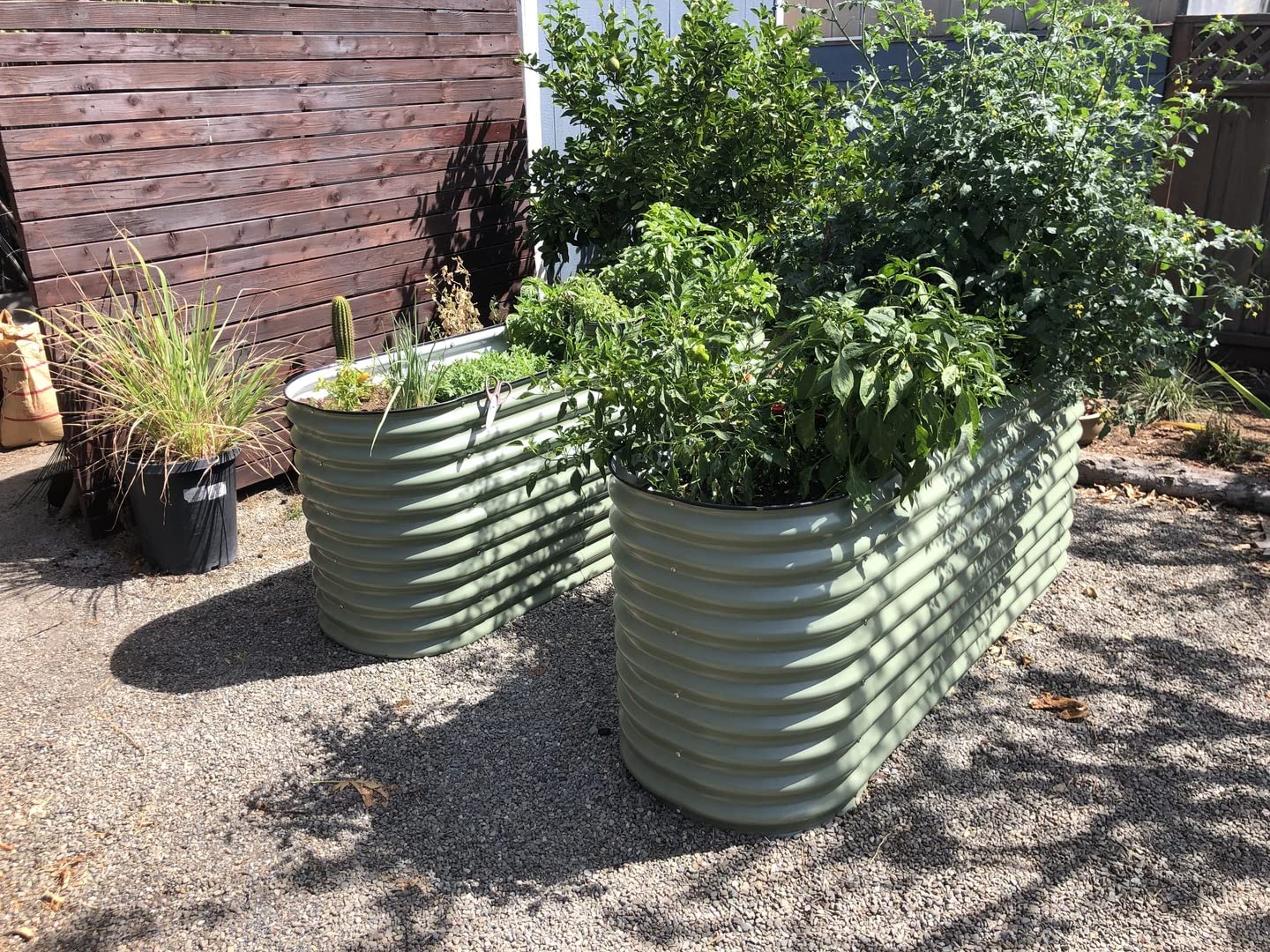 Vego Garden 32" Tall 6 in 1 Modular Metal Raised Garden Bed -Olive Green