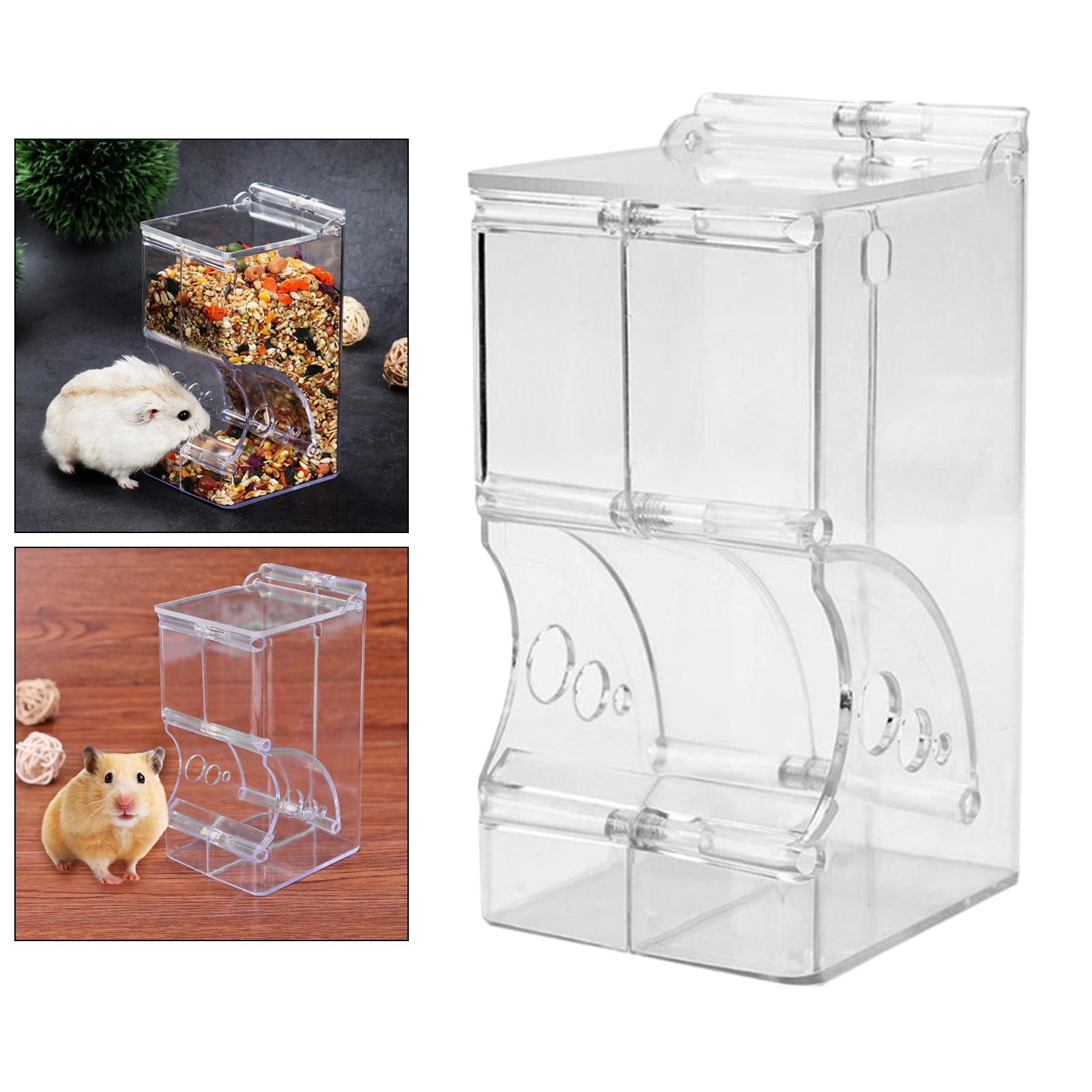 hamster automatic bowl，hamster food bowl hedgehog guinea bedding，water bottle accessories rat ferret ，rabbit treats cage supplies feeder nutrition toy，hideout A