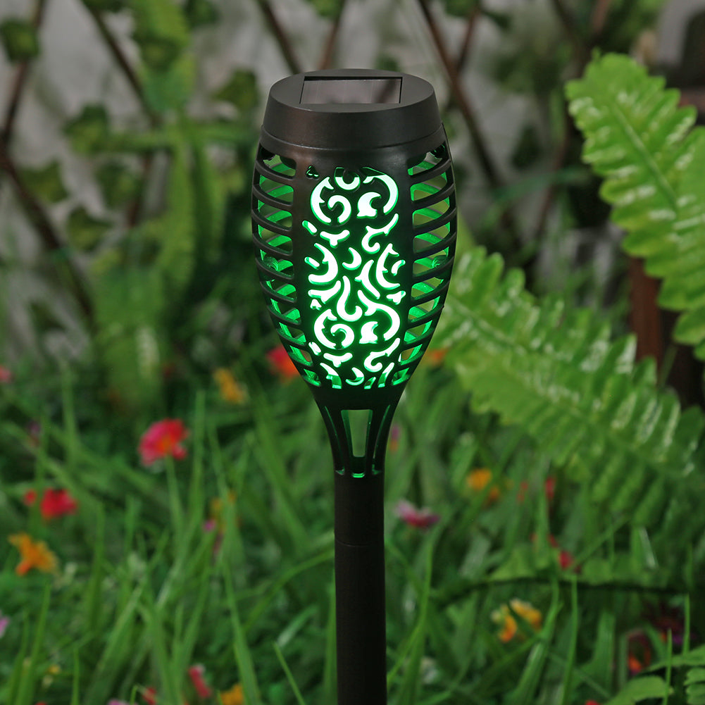 TBOLINE 12LED Solar Flame Light Flickering Waterproof Garden Landscape Lamp (2pcs)