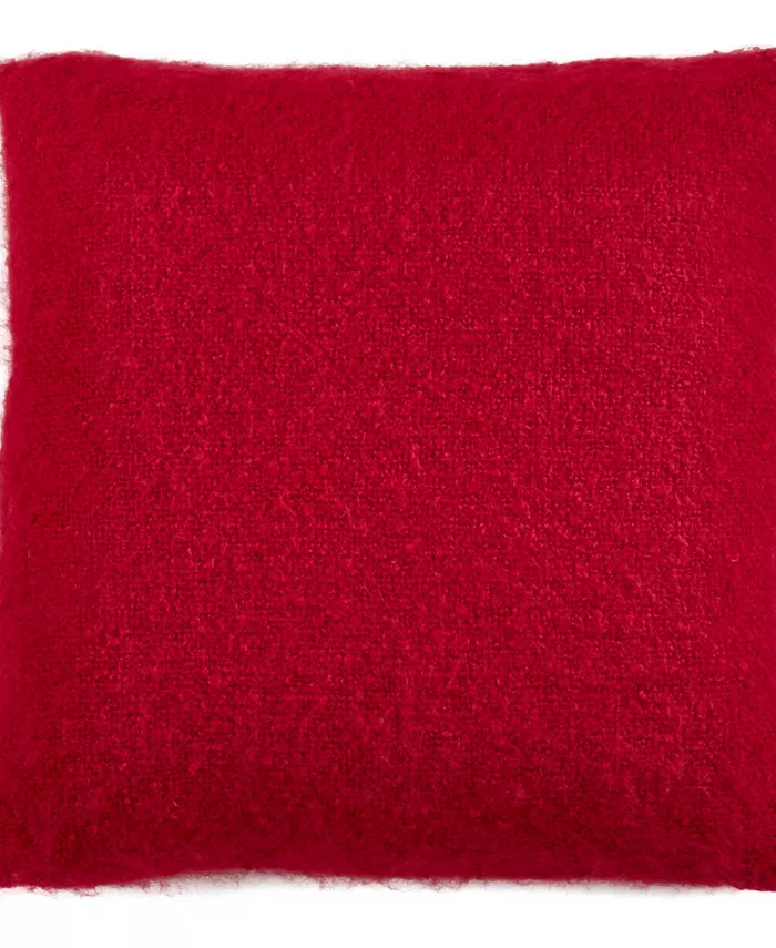 Saro Lifestyle Faux Mohair Decorative Pillow， 18