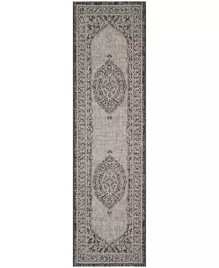 Safavieh Courtyard Light Grey and Black 2'3