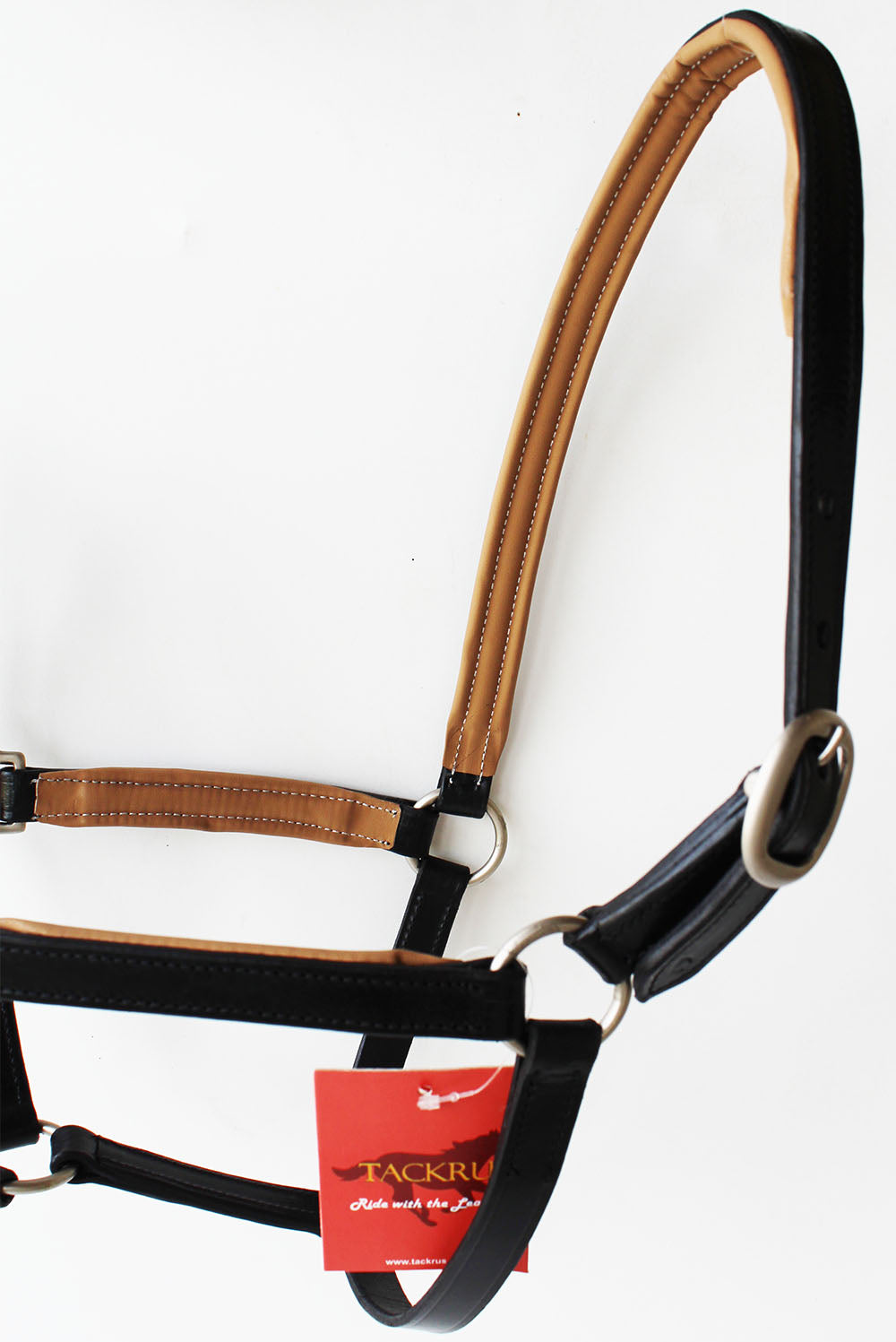 Horse English Padded Leather Western  Show Halter Tan Full 803209TNF