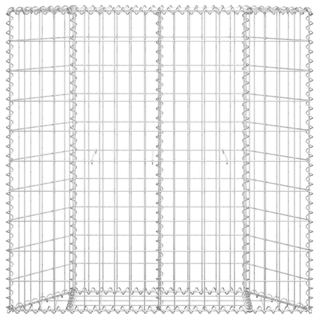 Charmma Trapezium Gabion Raised Bed Galvanized Steel 39.4"x7.9"x39.4"