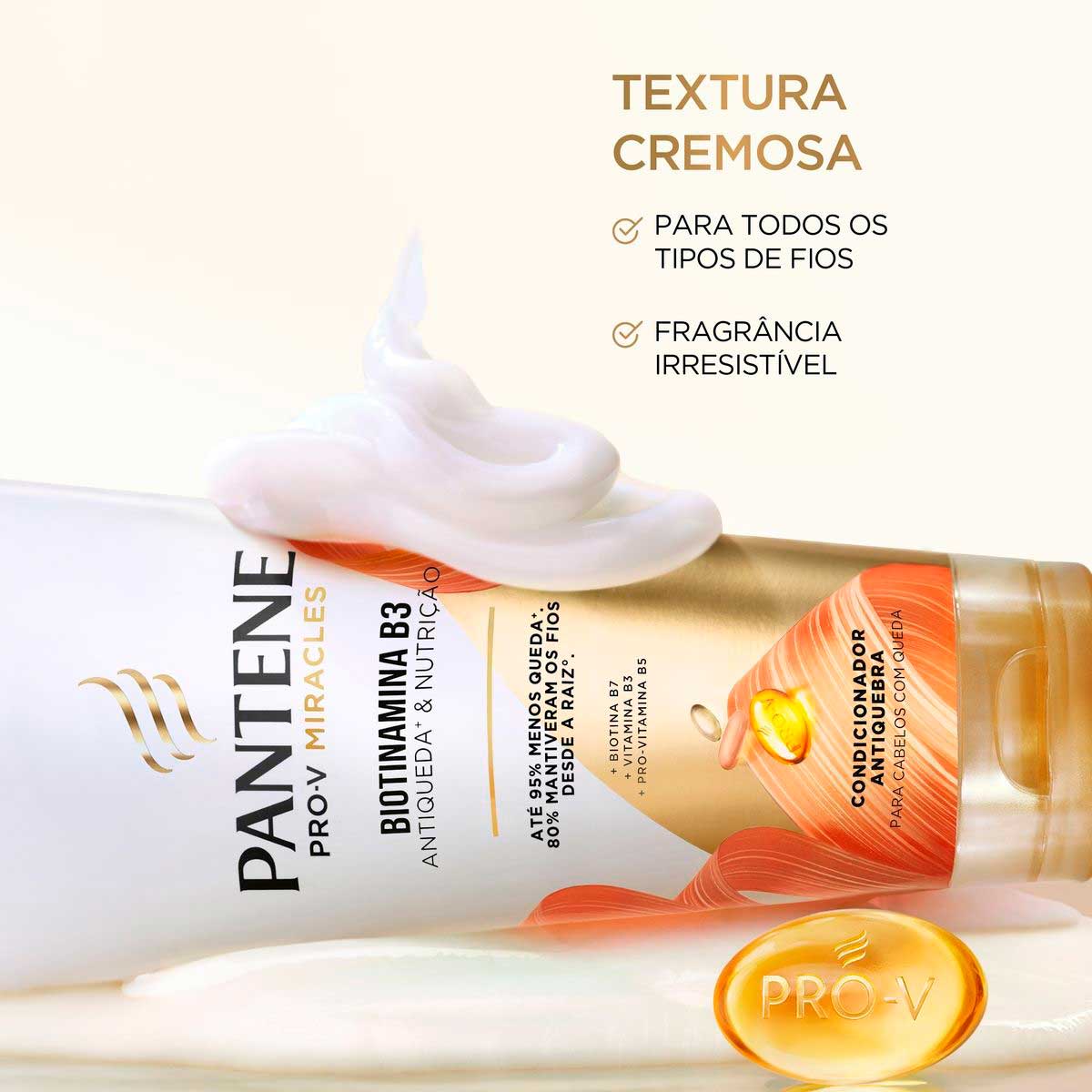 Kit Shampoo 300ml + Condicionador Antiquebra 150ml Pantene Biotinamina B3 Antiqueda & Nutricao