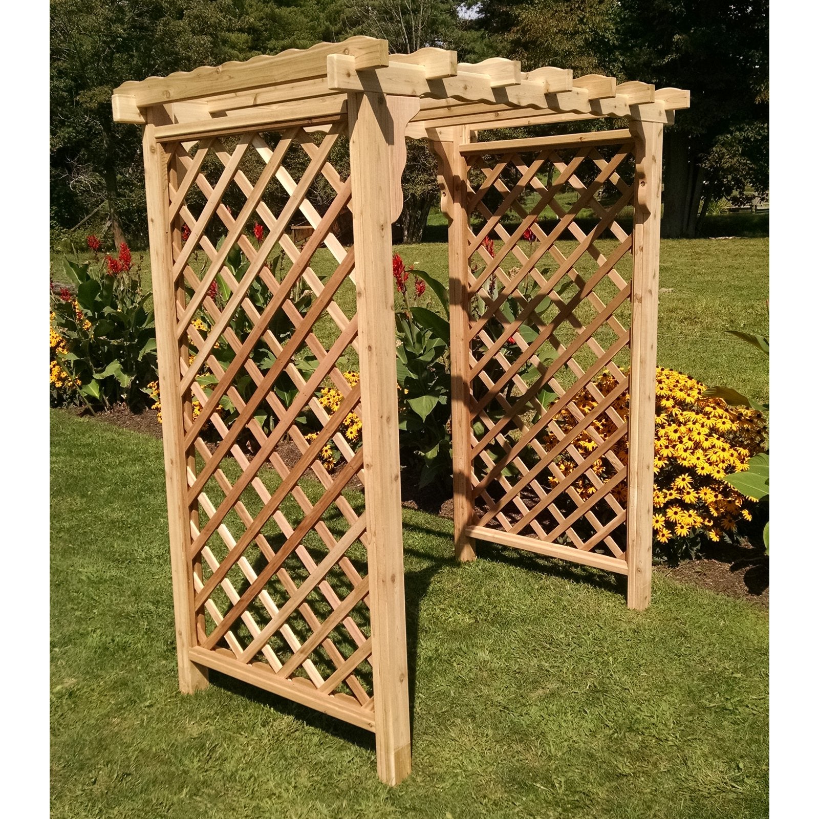 A &amp; L Furniture Covington 7.5 ft. High Wood Arbor