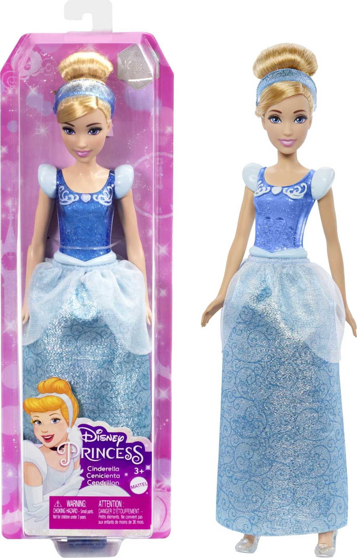 Disney Princess Cinderella Fashion Doll with Blonde Hair, Blue Eyes & Hair Accessory