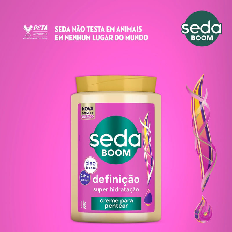Creme para Pentear Seda Boom Definicao Super Hidratacao 1Kg