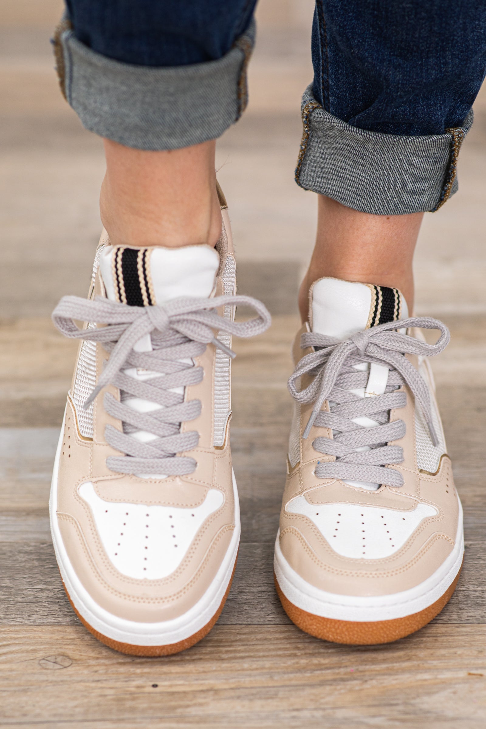 Gold Cheetah and Faux Leather Sneakers