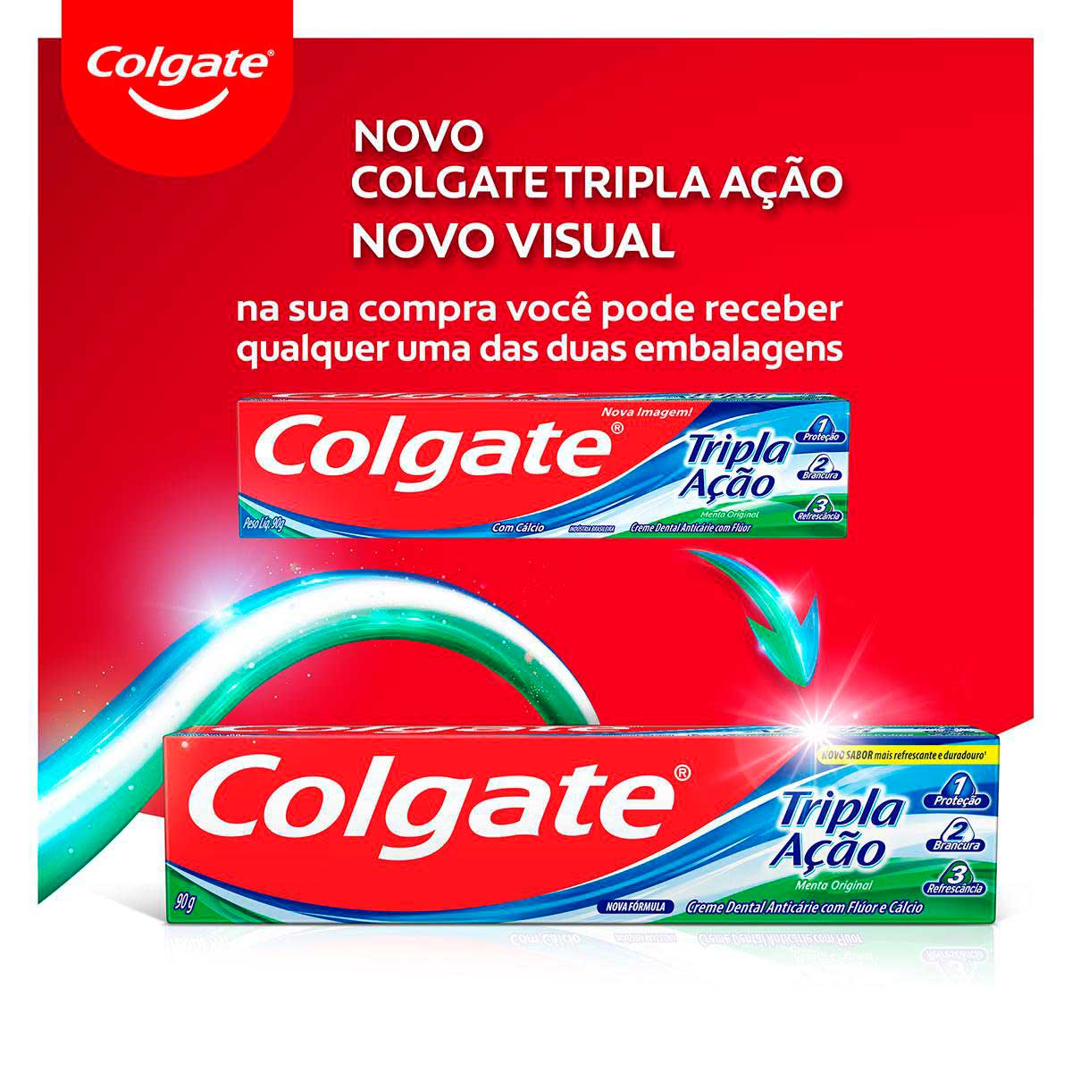 Creme Dental Colgate Tripla Acao Menta Original 90g