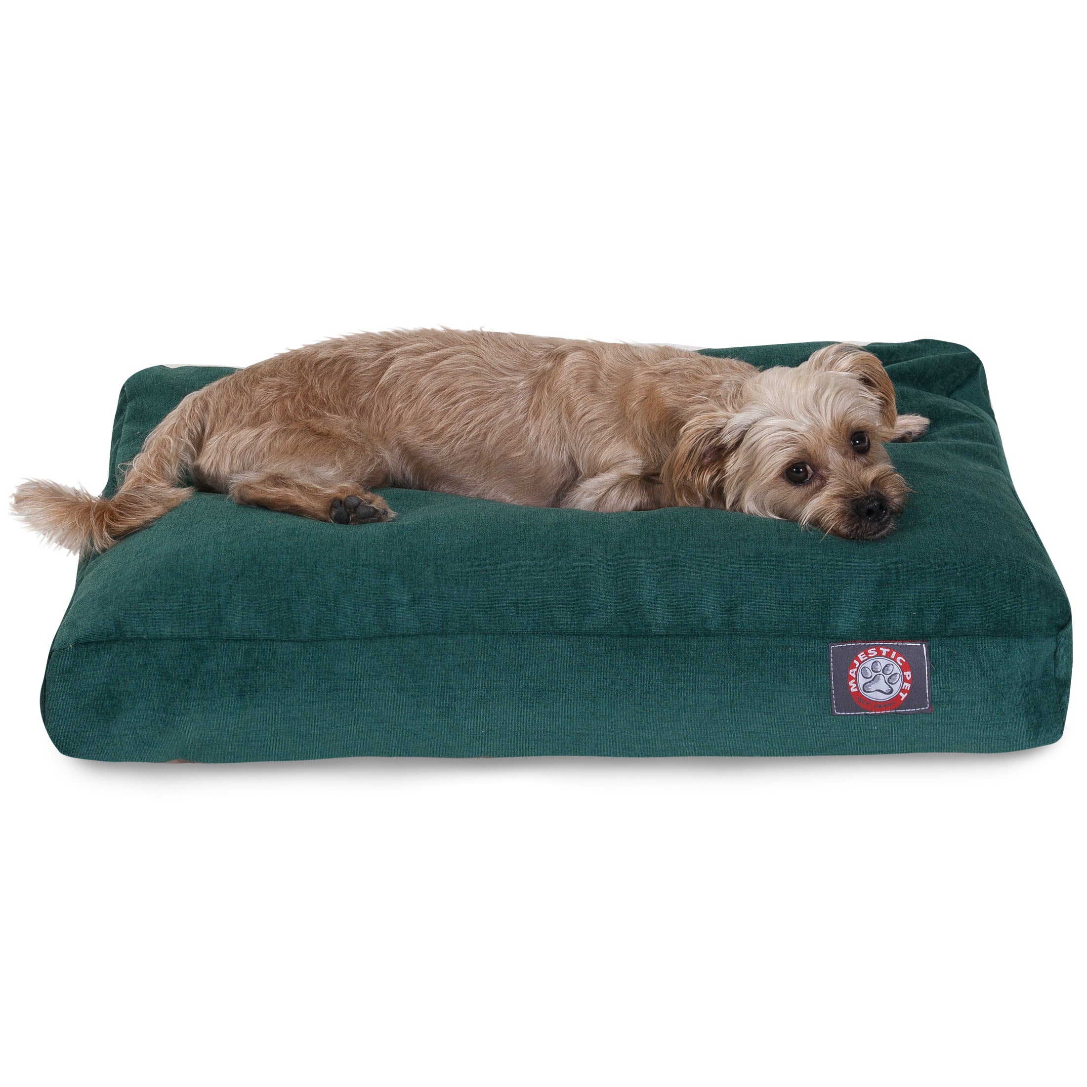Majestic Pet | Villa Velvet Rectangle Pet Bed For Dogs， Removable Cover， Marine， Medium