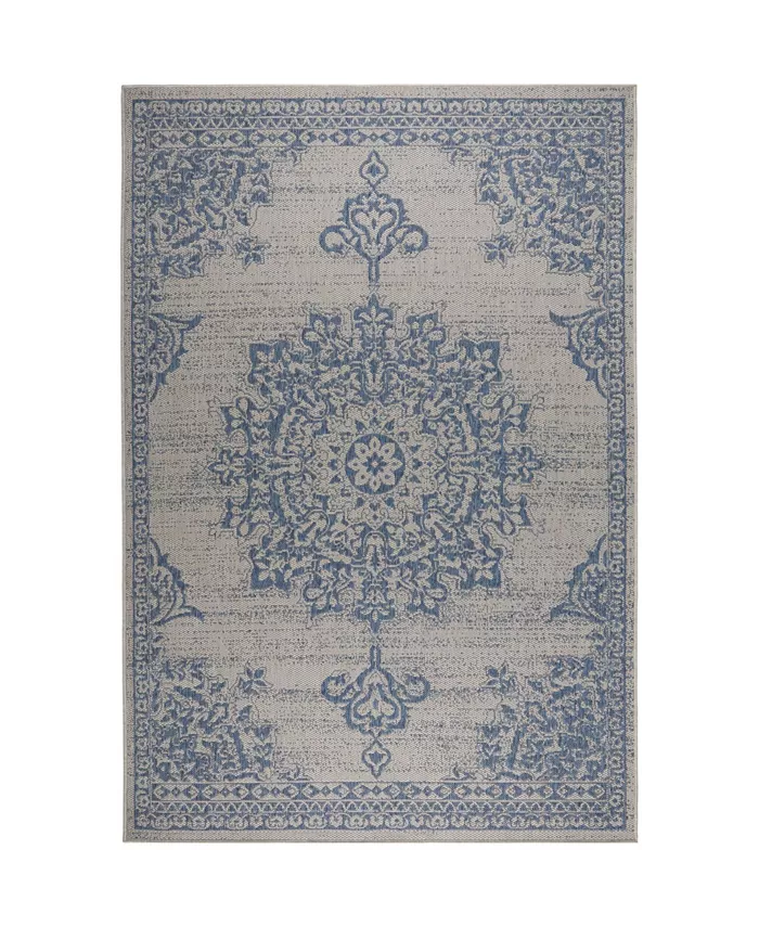Nicole Miller Patio Country Azalea Gray Outdoor Area Rug Collection