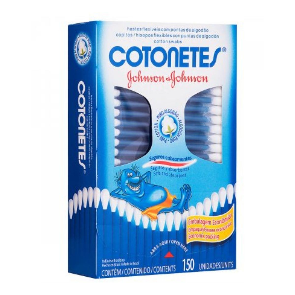 Haste Flexivel Cotonetes Johnson & Johnson 150 Unidades