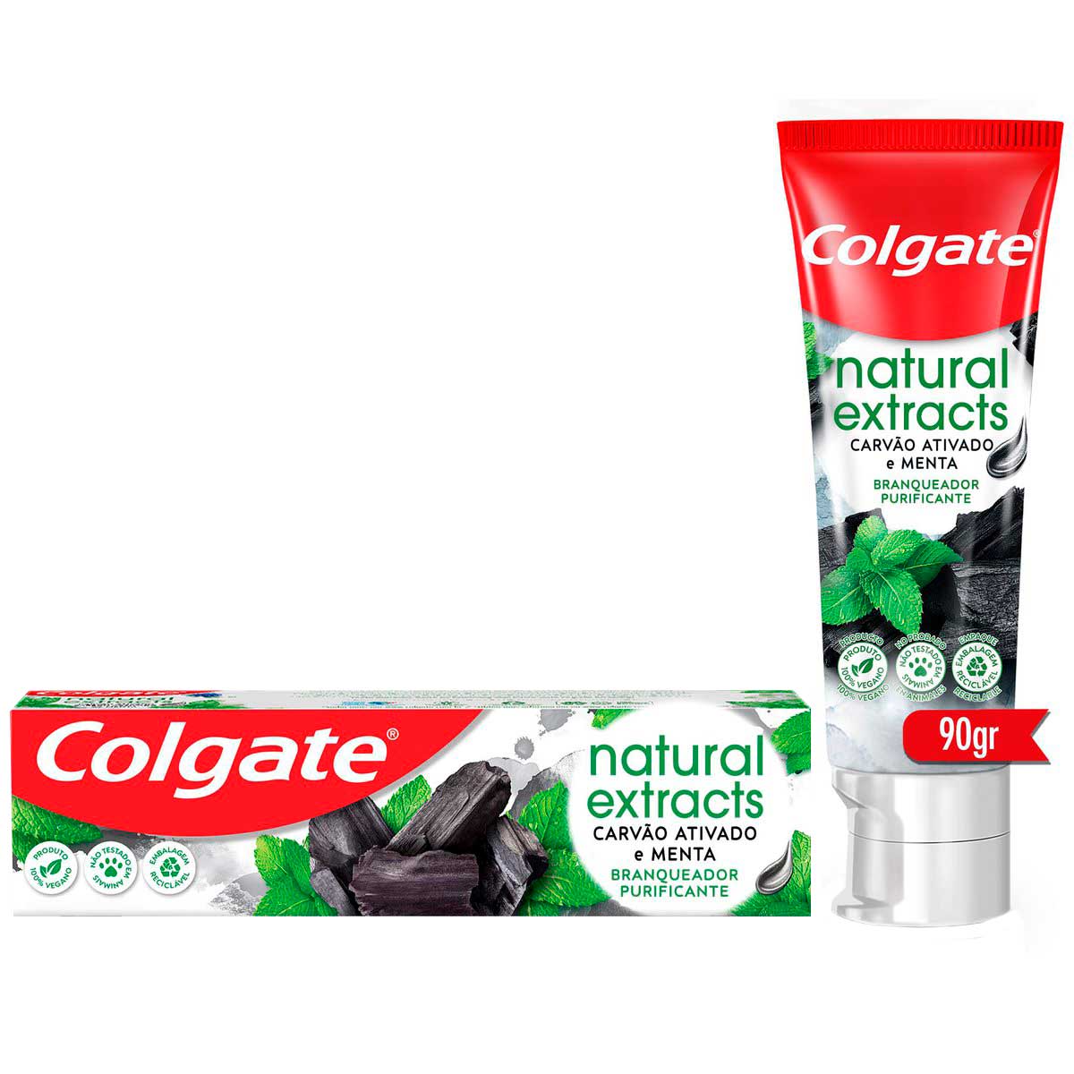 Creme Dental Colgate Natural Extracts Carvao Ativado e Menta 90g