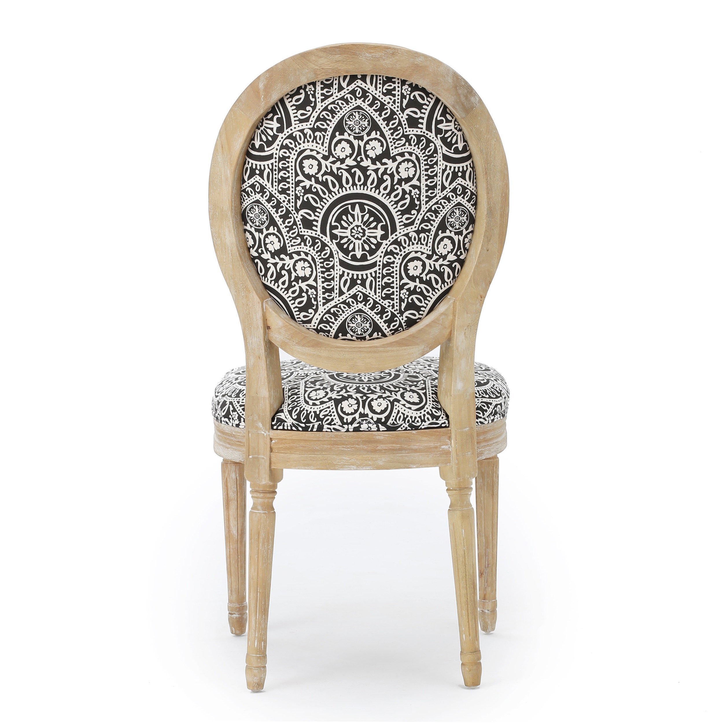 Phinnaeus French Country Fabric Dining Chairs (Set of 2)