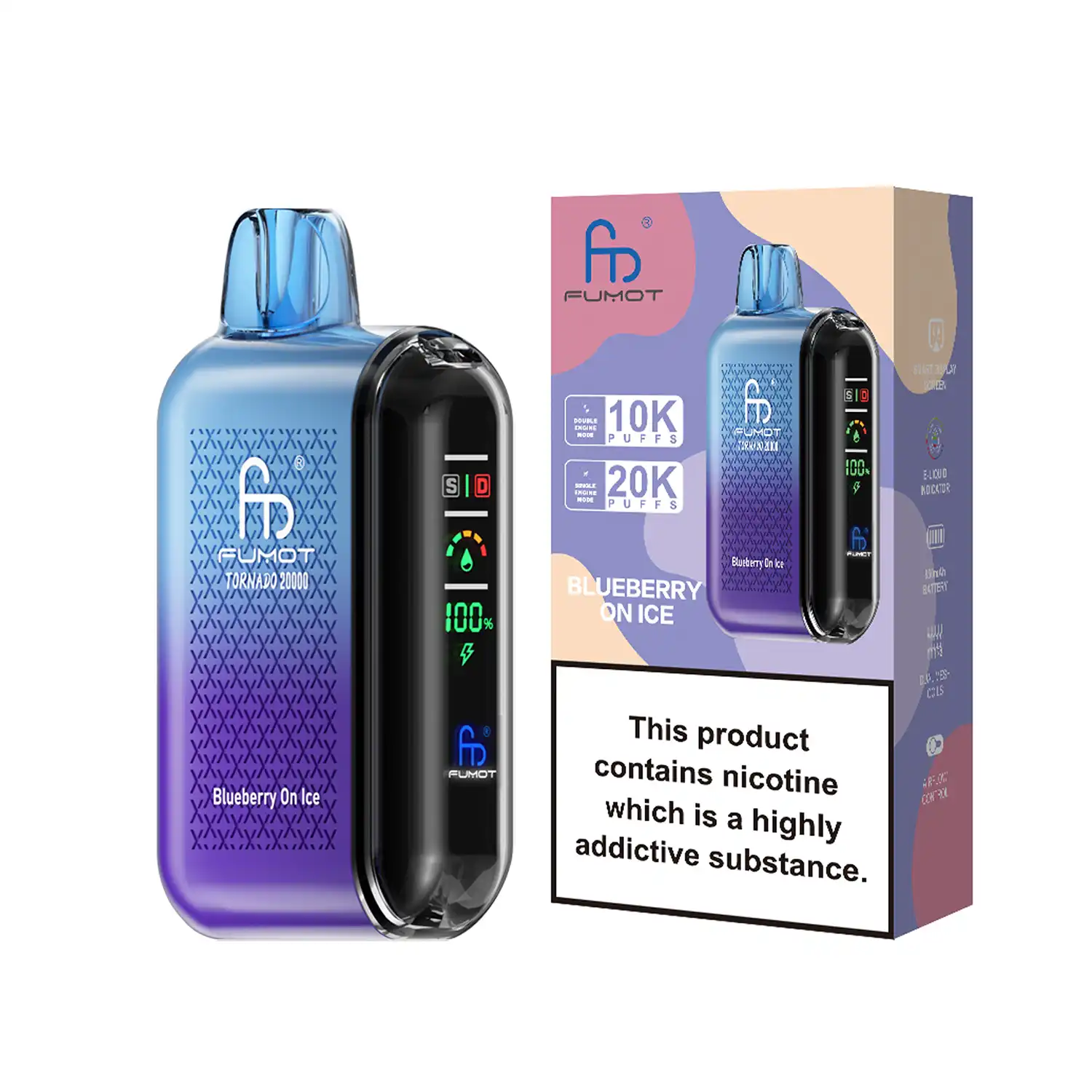 Fumot Tornado Vape 20000 - Blueberry on Ice