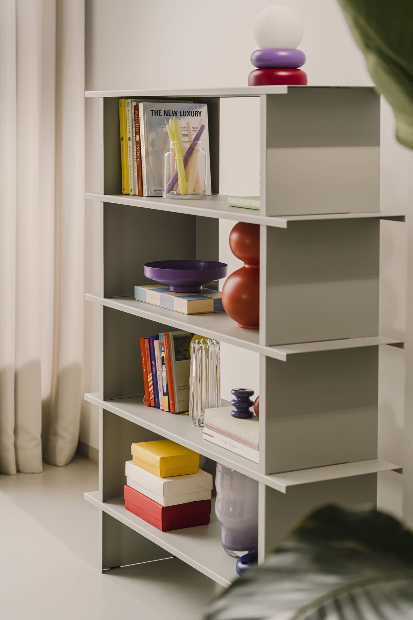 Modern Open Wooden Wall-Mounted Bookcase