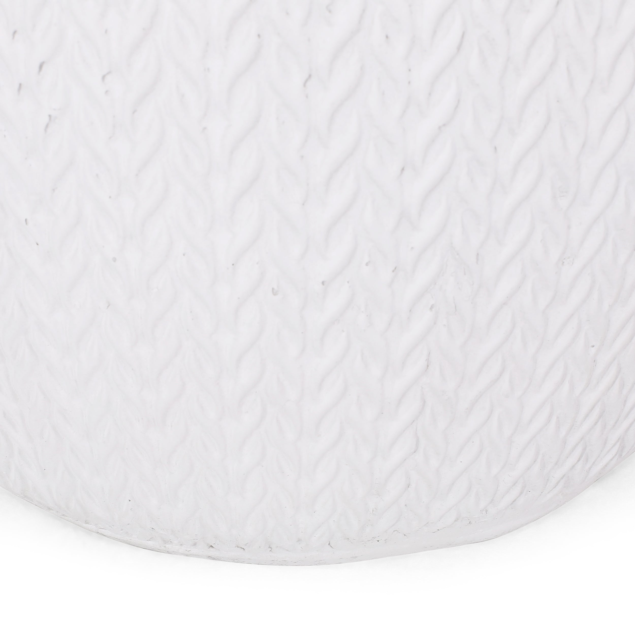 Duso Outdoor Lightweight Concrete Side Table, Antique White