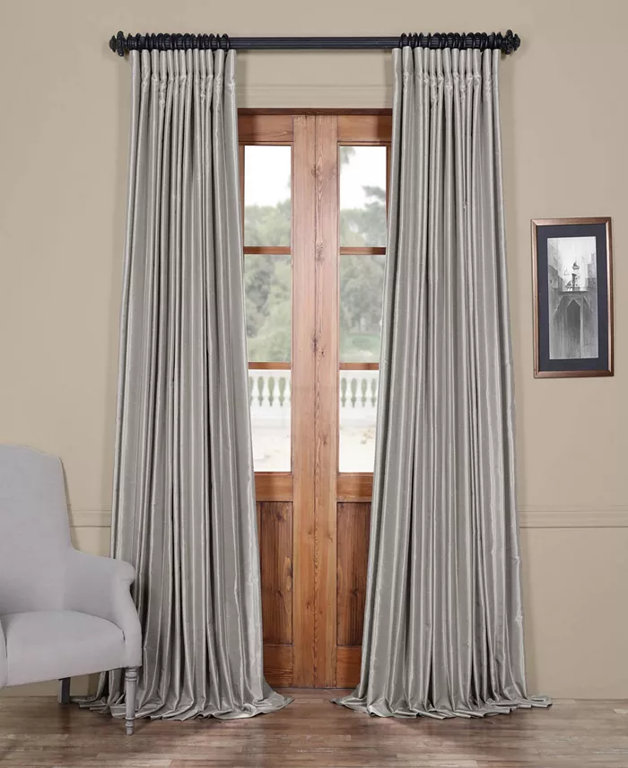 Exclusive Fabrics Furnishings Blackout Extra Wide Faux Silk Panel， 100