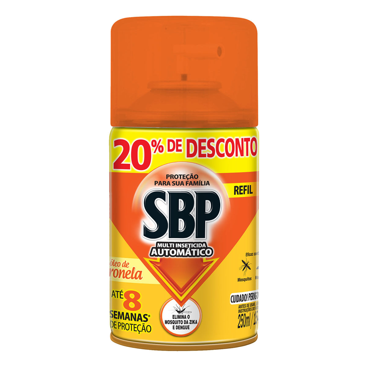 Multi Inseticida Automatico SBP Refil Citronela 250 ml Embalagem Economica