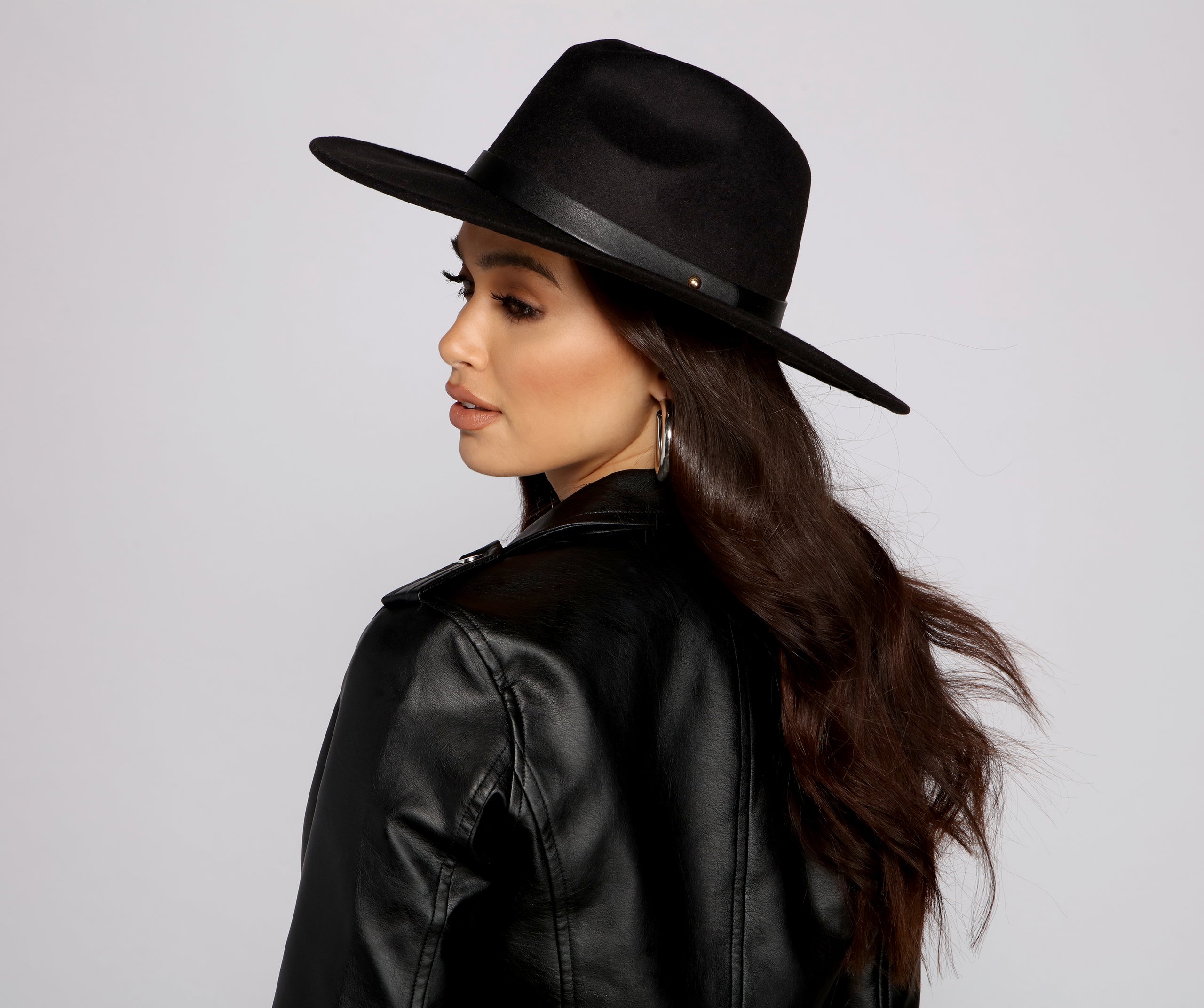 Chic Faux Wool Panama Hat