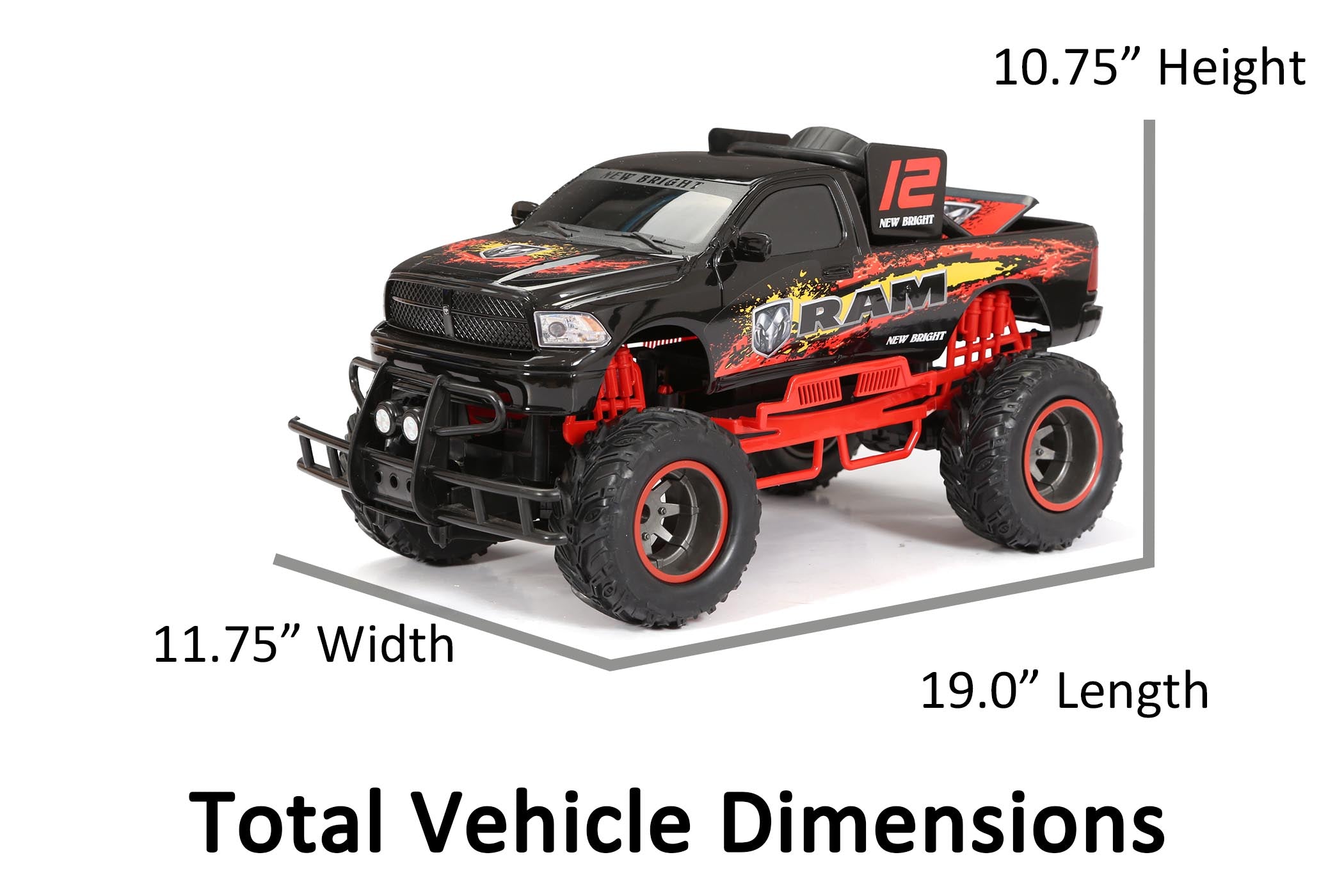 New Bright (1:10) RAM Battery Radio Control Truck， 61079LSU-1K