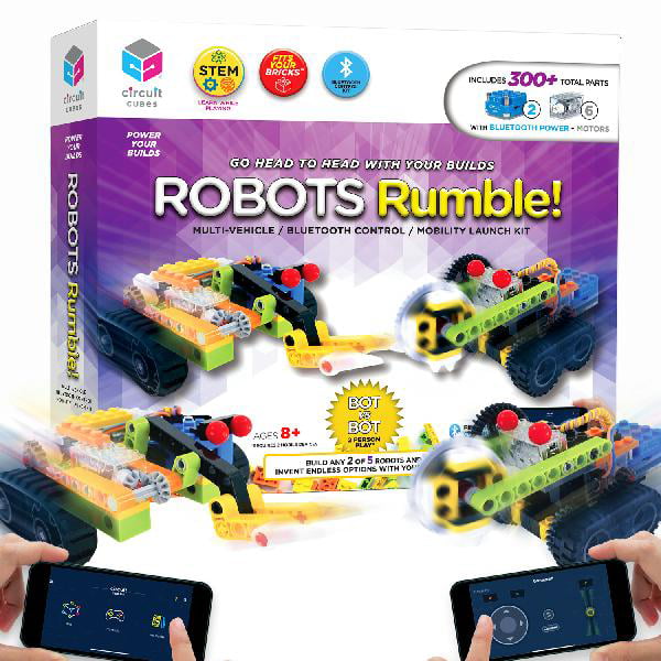 Circuit Cubes Robots Rumble 2-player Remote Control Robotics Kit 8-12